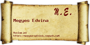Megyes Edvina névjegykártya